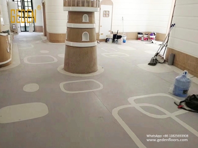 homogeneous vinyl floors for kindergarten